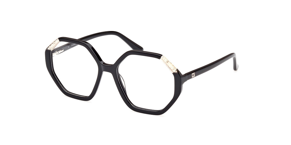 Guess GU 2951 001 Eyeglasses in Glitter White Shiny Black ...