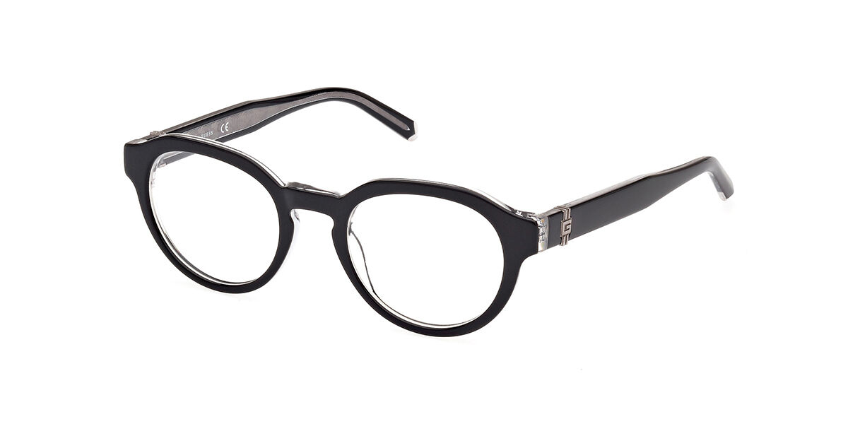 Photos - Glasses & Contact Lenses GUESS GU50083 005 Men's Eyeglasses Black Size 50  - Blue (Frame Only)