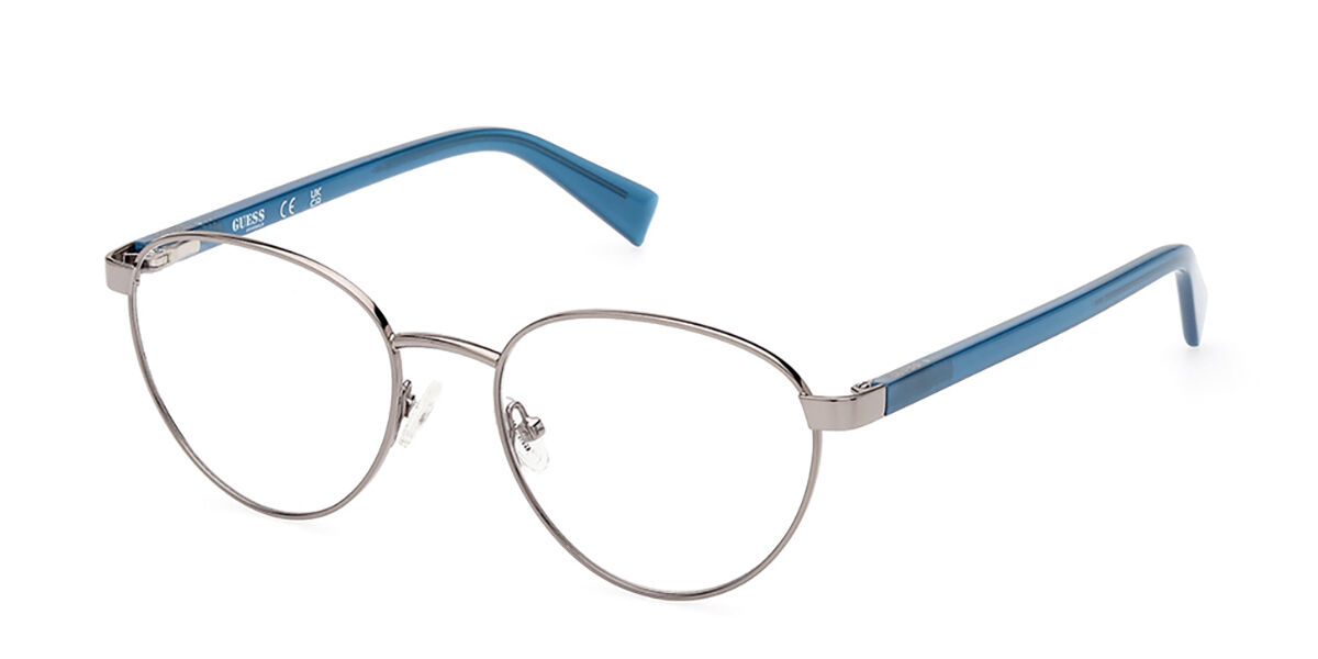 Photos - Glasses & Contact Lenses GUESS GU8282 008 Men's Eyeglasses Grey Size 51  - Blue L (Frame Only)