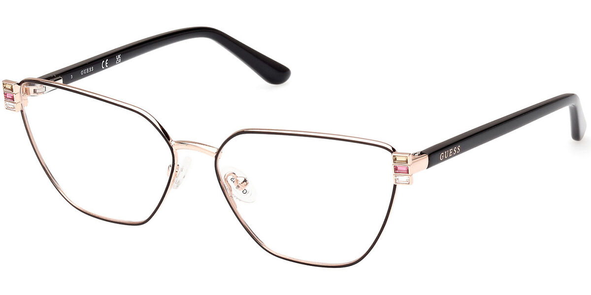 Photos - Glasses & Contact Lenses GUESS GU2969 005 Women's Eyeglasses Gold Size 56  - Blue (Frame Only)
