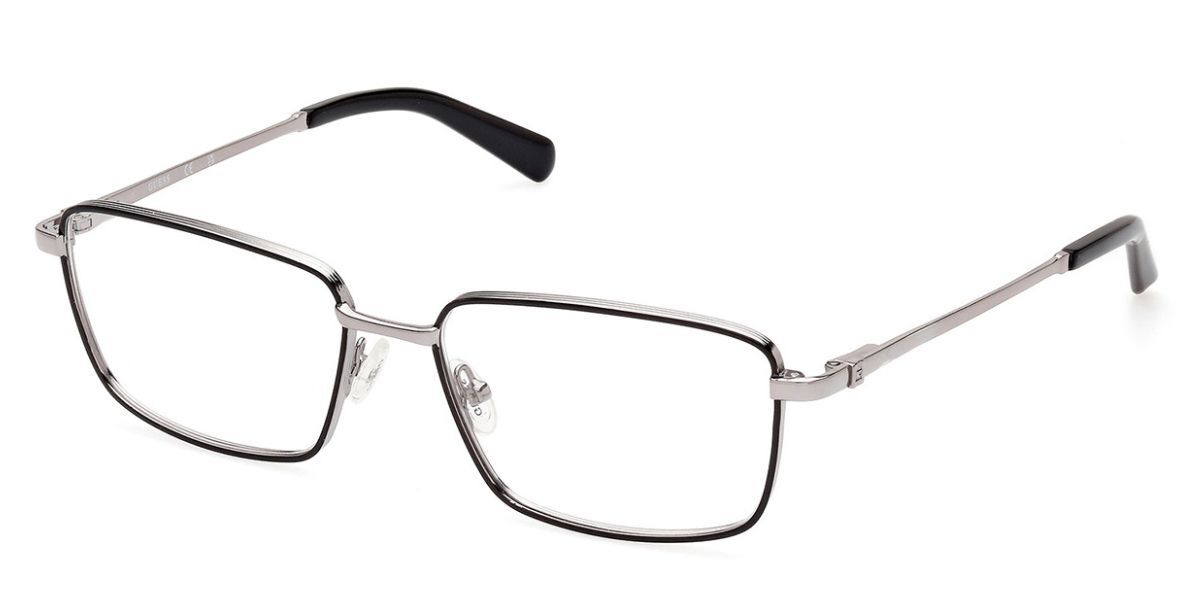 Photos - Glasses & Contact Lenses GUESS GU50096 005 Men's Eyeglasses Black Size 56  - Blue (Frame Only)