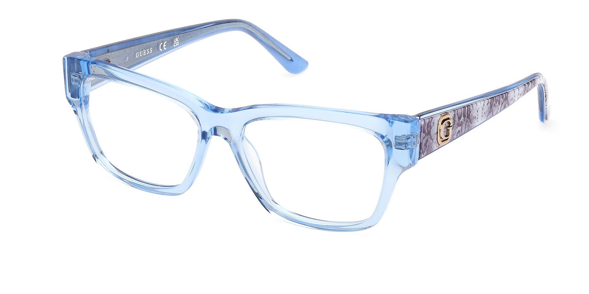 Photos - Glasses & Contact Lenses GUESS GU50126 084 Women's Eyeglasses Blue Size 53  - Blu (Frame Only)