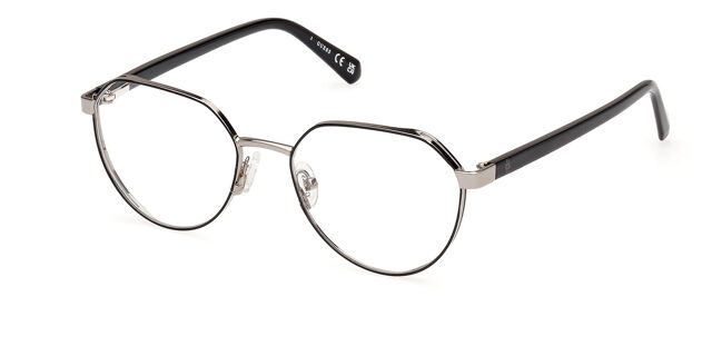 Guess GU50136 005 Shiny Black/Silver Eyeglasses  display picture 1