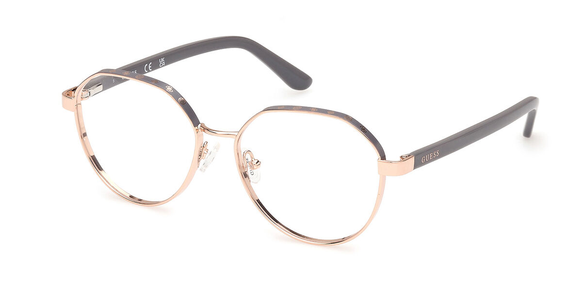 Photos - Glasses & Contact Lenses GUESS GU50124 028 Women's Eyeglasses Gold Size 53  - Blu (Frame Only)