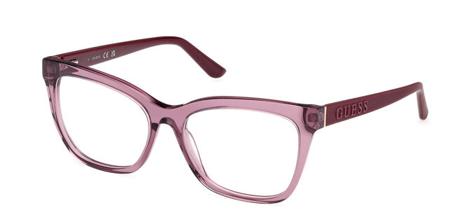 Guess GU50172 081 Shiny Transparent Violet Eyeglasses  display picture 1