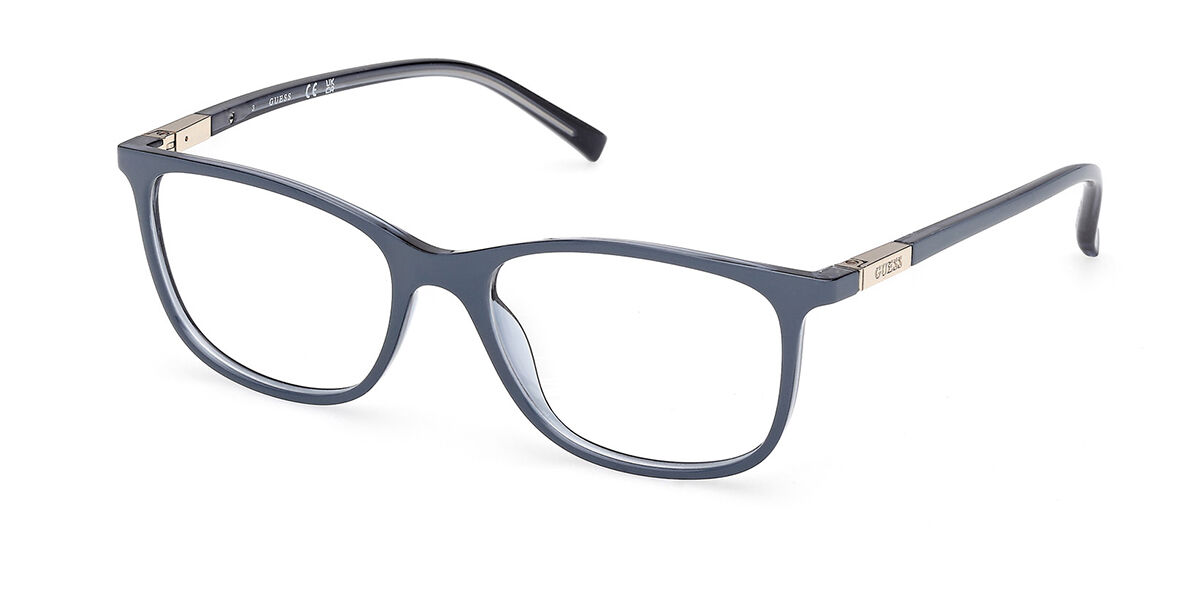 Guess GU3004 090 Men's Eyeglasses Blue Size 51 (Frame Only) - Blue Light Block Available