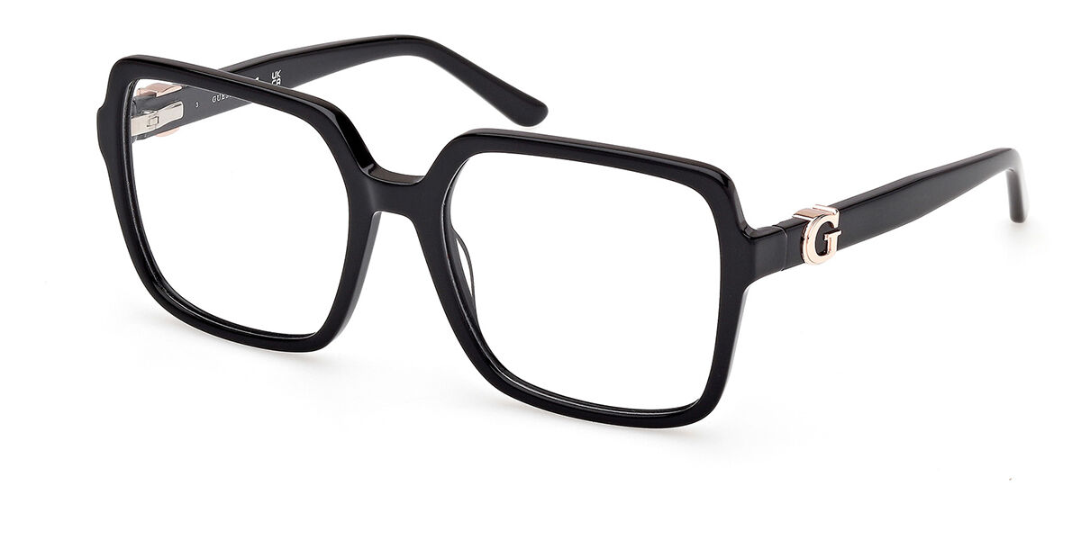 Photos - Glasses & Contact Lenses GUESS GU50228 001 Women's Eyeglasses Black Size 56  - Blue Light Block Available (Frame Only)