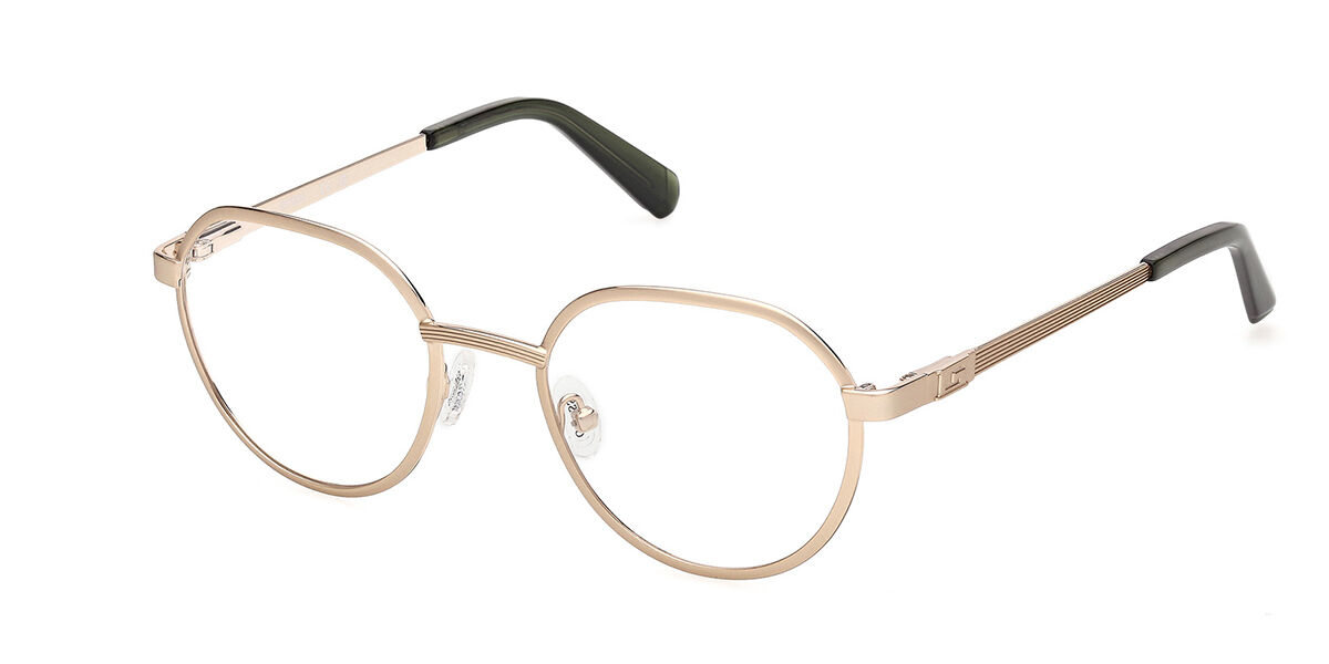 Photos - Glasses & Contact Lenses GUESS GU50239 033 Men's Eyeglasses Gold Size 49  - Blue Light Block Available (Frame Only)