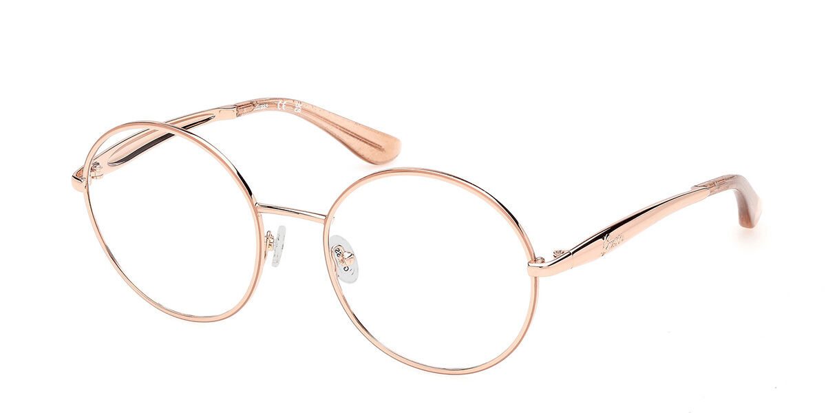 Guess Gu50385 028 Women's Glasses Gold Size 54 - Free Lenses - Blue Light Block Available In Shiny Rose Gold