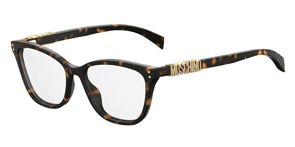 Moschino MOS500 086 52 Sköldpaddemönstradeshell Glasögon (Endast Båge) Kvinna