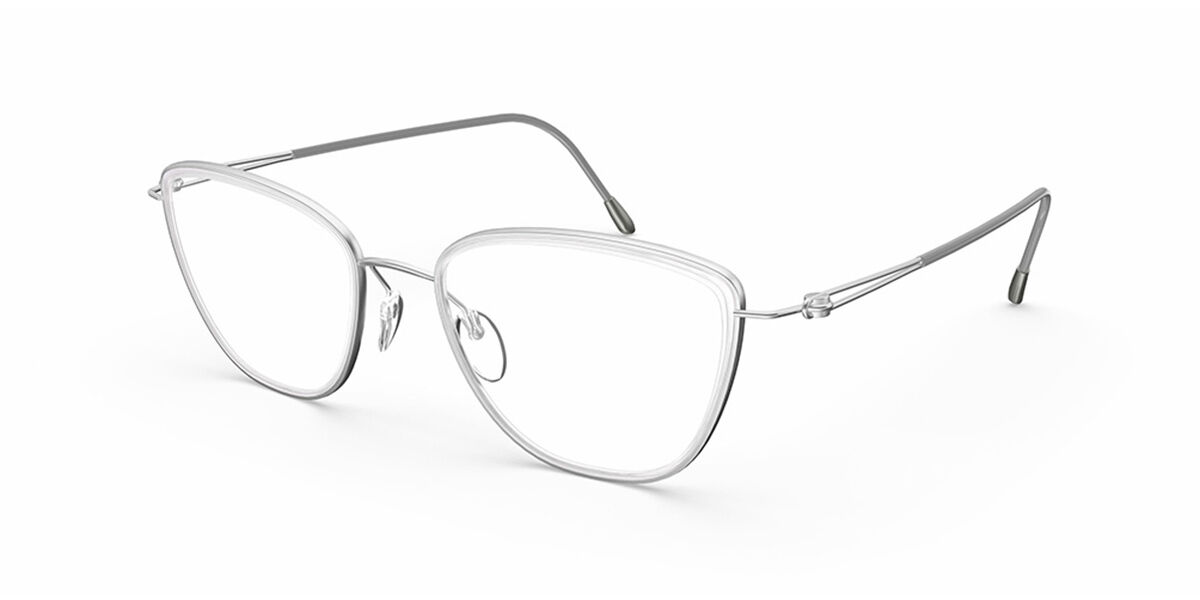 Silhouette Lite Duet 4555 1100 Eyeglasses in Silver Clear