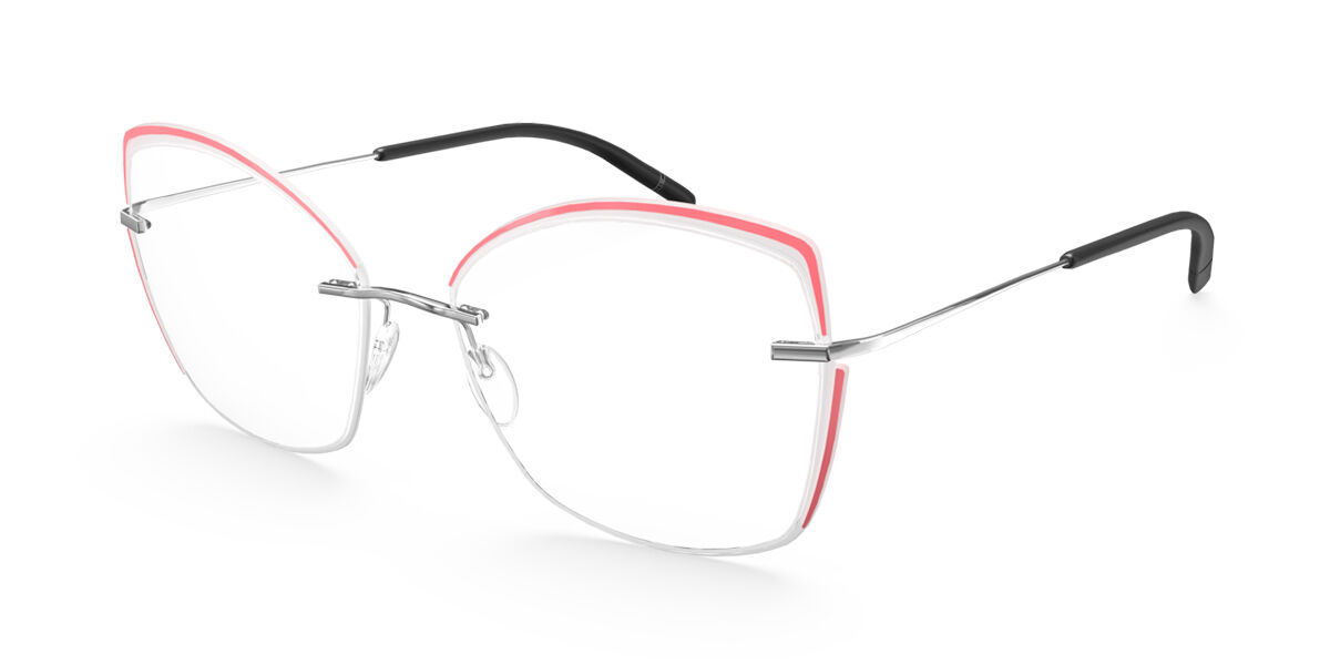 Silhouette LaLigne 5568 6760 Women’s Eyeglasses Silver Size 56 (Frame Only) - Blue Light Block Available