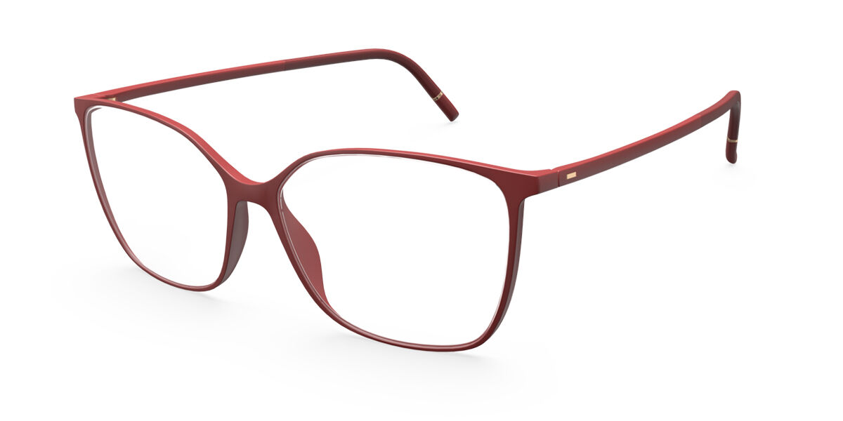 Silhouette Pure Wave 1612 3030 Women’s Eyeglasses Red Size 55 (Frame Only) - Blue Light Block Available