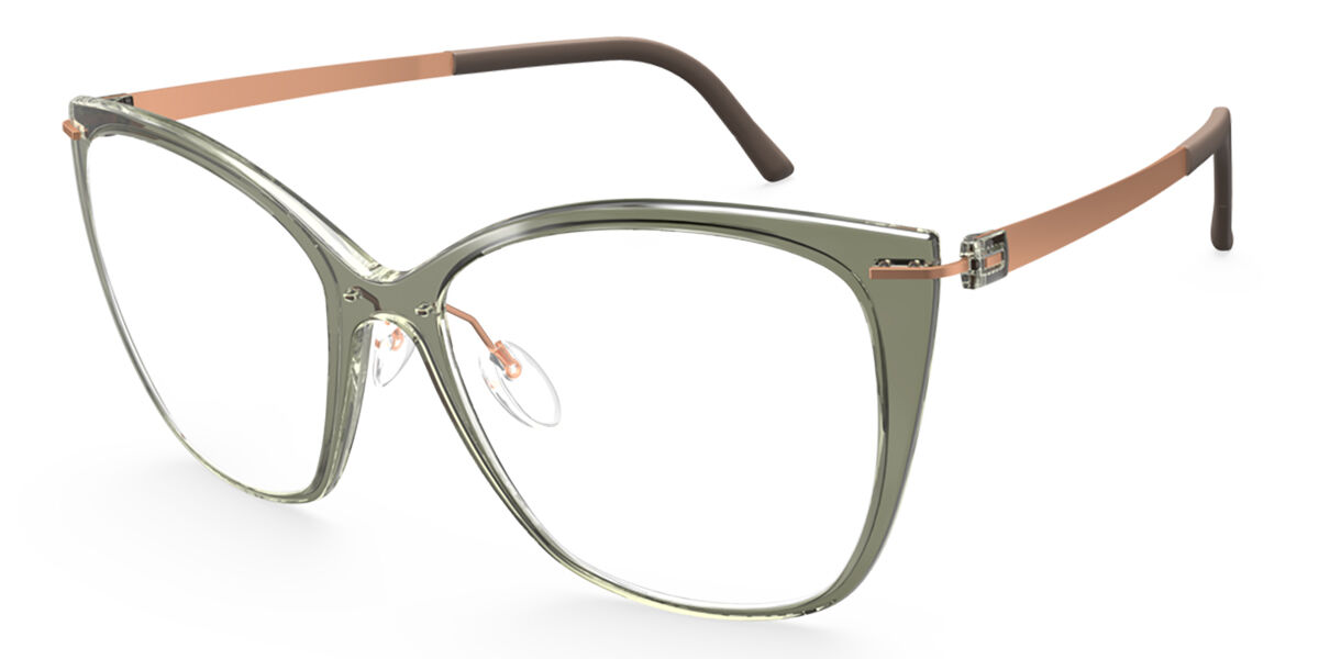Silhouette Infinity View 1610/75 5540 Women’s Eyeglasses Green Size 57 - Blue Light Block Available