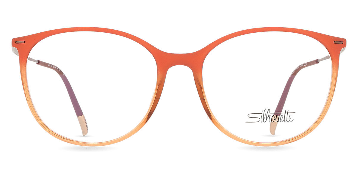 Silhouette Illusion Lite 1606/75 2540 54 Orange Glas&ouml;gon (Endast B&aring;ge) Kvinna