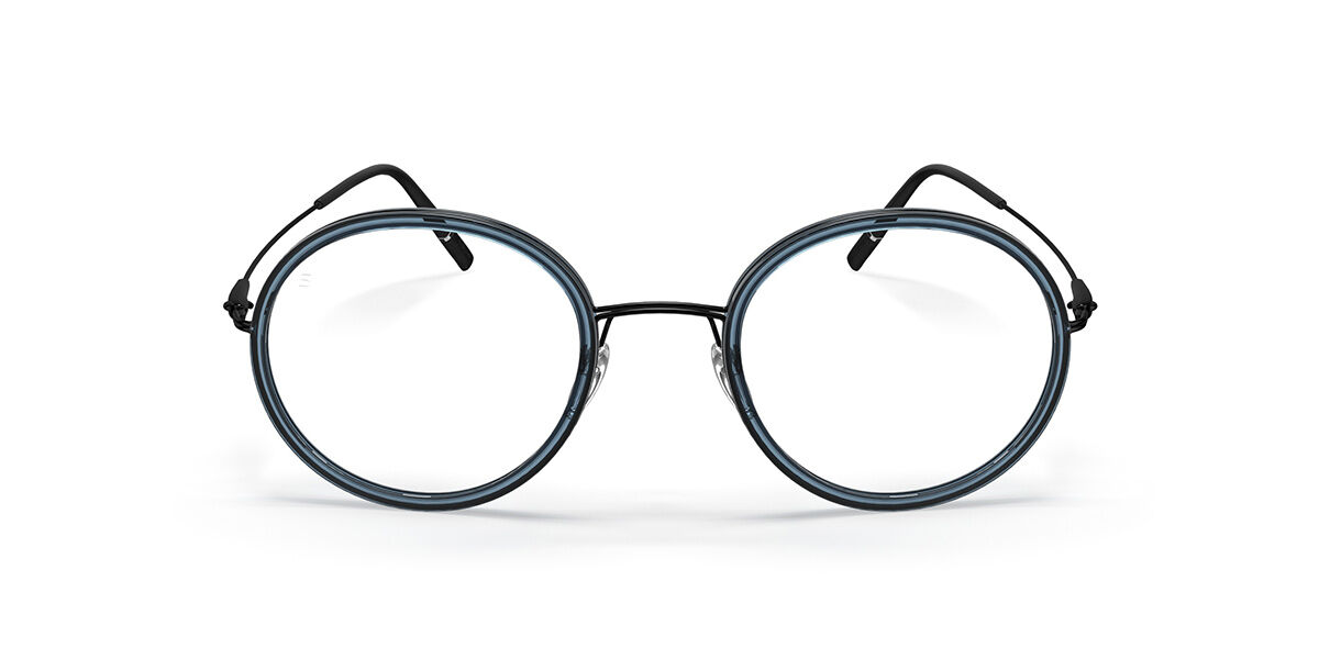 Image of Silhouette Dynamics Colorwave Contour Fullrim 5582/75 9040 47 Blåa Glasögon (Endast Båge) Kvinna SEK