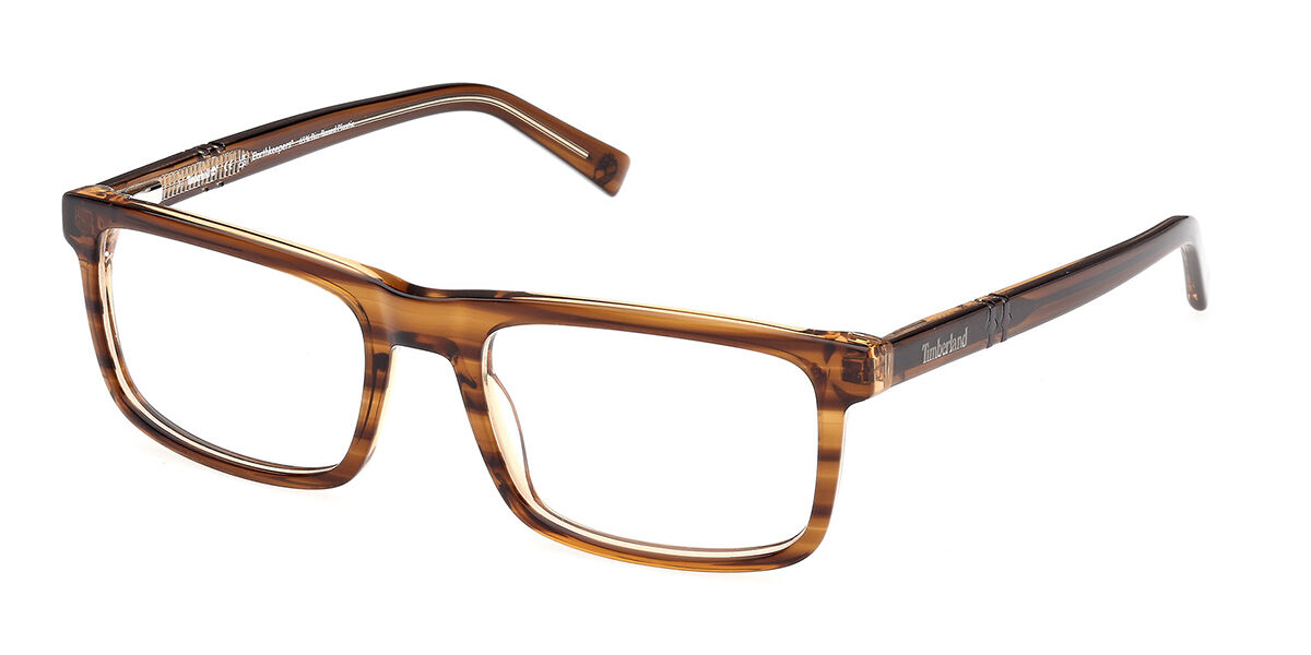 Timberland TB50023 048 Glasses Pattern Striped Brown Horn On Brown ...