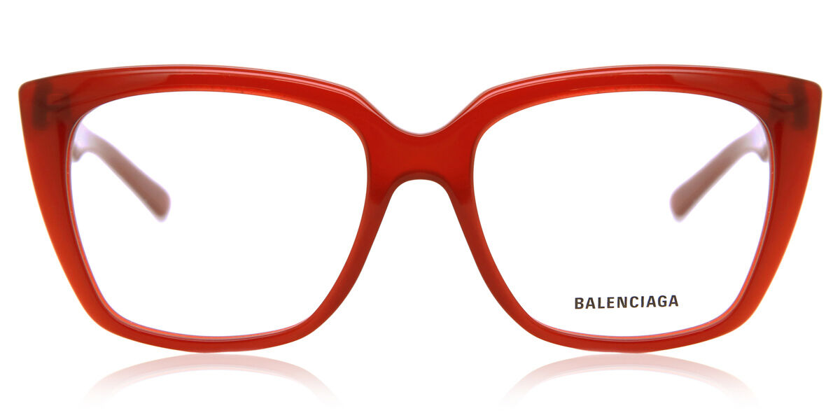 Balenciaga Red Oversized Thick Round Sunglasses Balenciaga