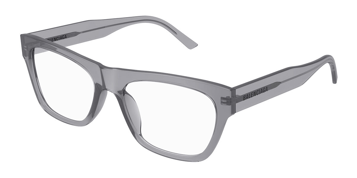 Balenciaga BB0308O 005 Eyeglasses in Transparent Grey | SmartBuyGlasses USA