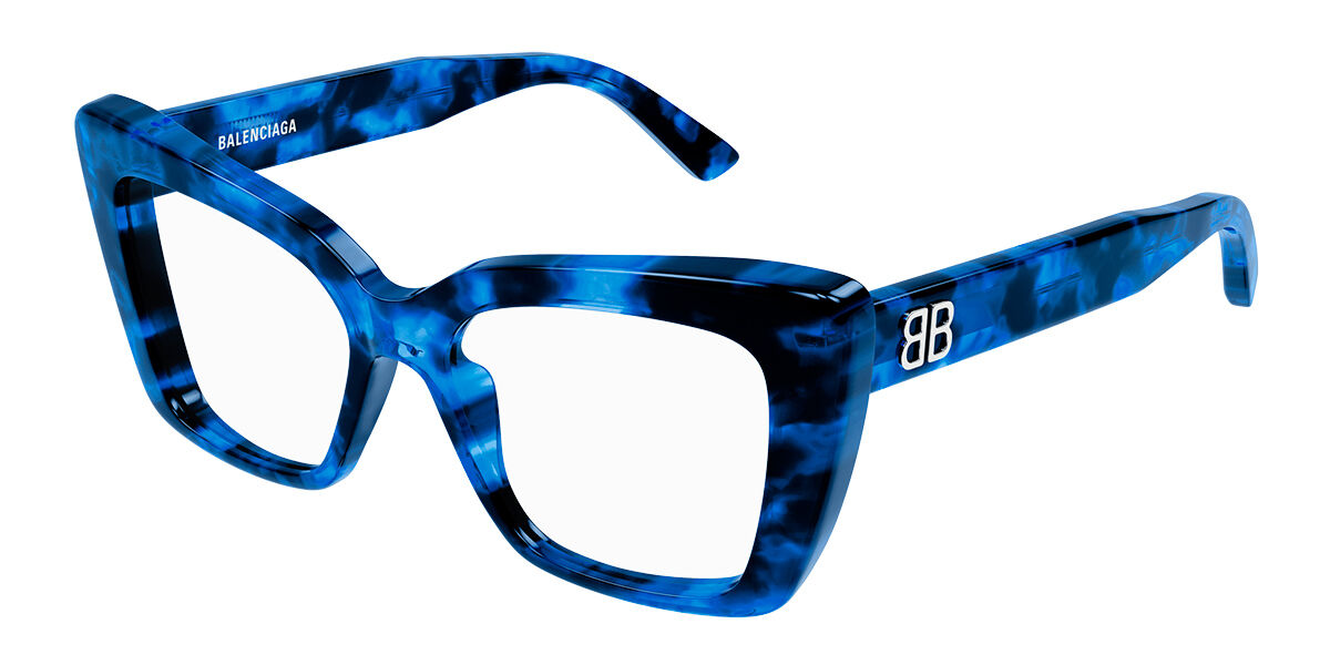 Photos - Glasses & Contact Lenses Balenciaga BB0297O Asian Fit 004 Women’s Glasses Tortoiseshell Size 52 - Free Lenses - HSA/FSA Insurance - Blue L 