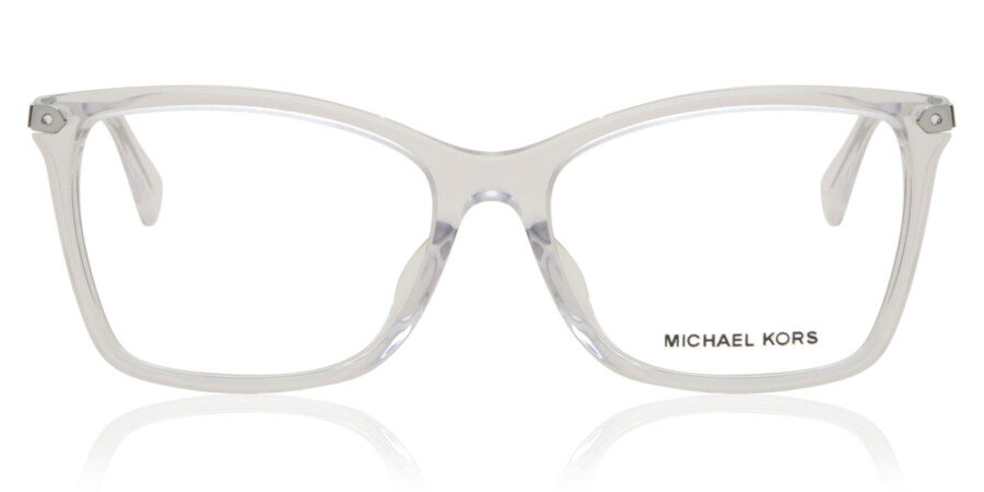Michael Kors MK4087BF CARACAS BRIGHT Asian Fit 3015 Eyeglasses in  Transparent White | SmartBuyGlasses USA