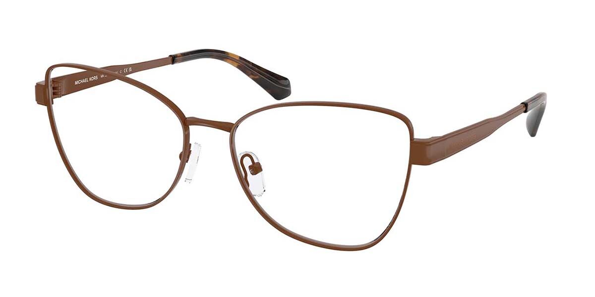 Photos - Glasses & Contact Lenses Michael Kors MK3085 PARIS 1902 Women's Eyeglasses Brown Size 56  - Blue Light Block Available (Frame Only)