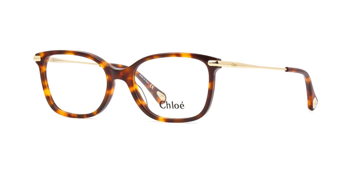 Chloe CH0059O 005 Glasses Shiny Medium Havana | VisionDirect Australia