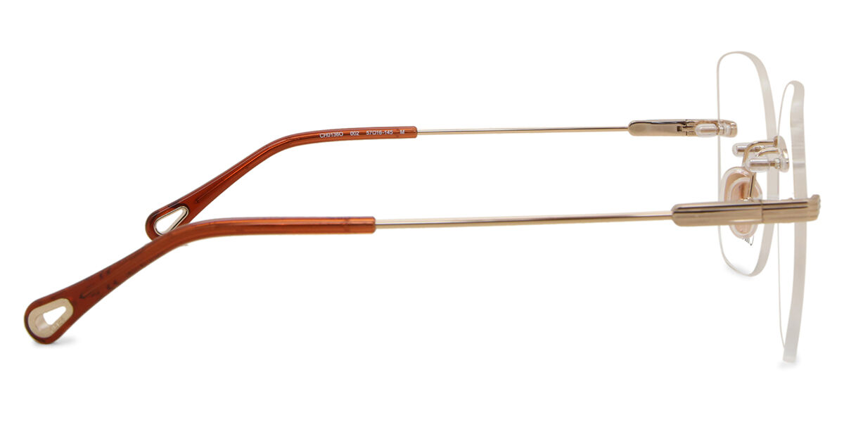【送料,関税込】 Chloe メガネ CH0136O Chloe CH0136O - 002 Gold | Eyeglasses Woman