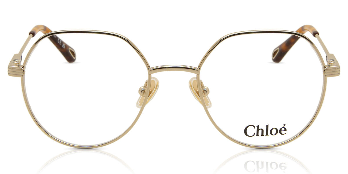 メガネ Chloe Chloe - CH0137O - 006 gold gold transparent Chloe CH0137O 006 - Gold Eyeglasses for Woman | LookerOnline