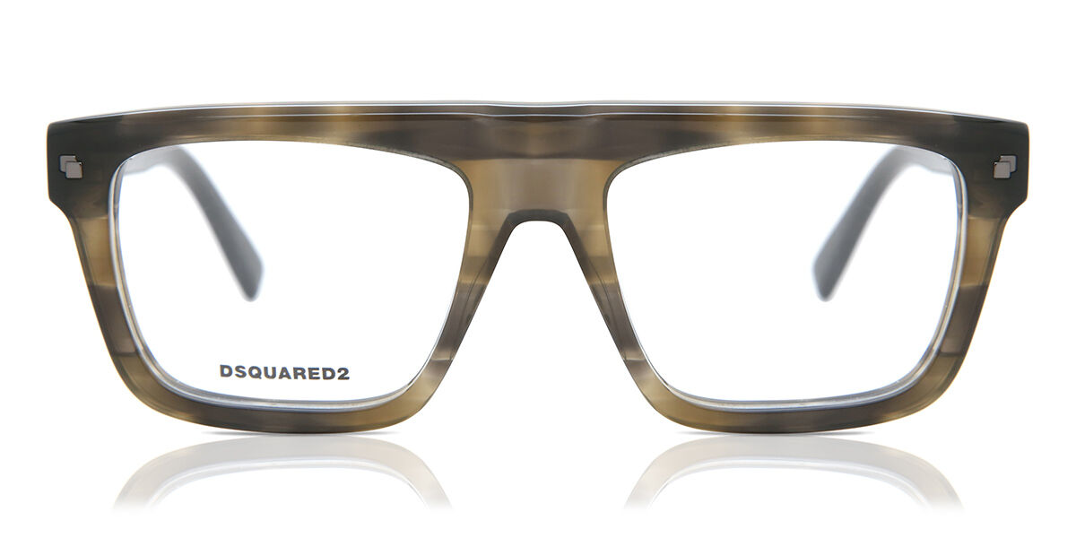 Dsquared2 Dq 5324 020 57 14 145 Zwarte vliegenier en acetaat bril gemaakt in Italië Accessoires Zonnebrillen & Eyewear Brillenkokers 
