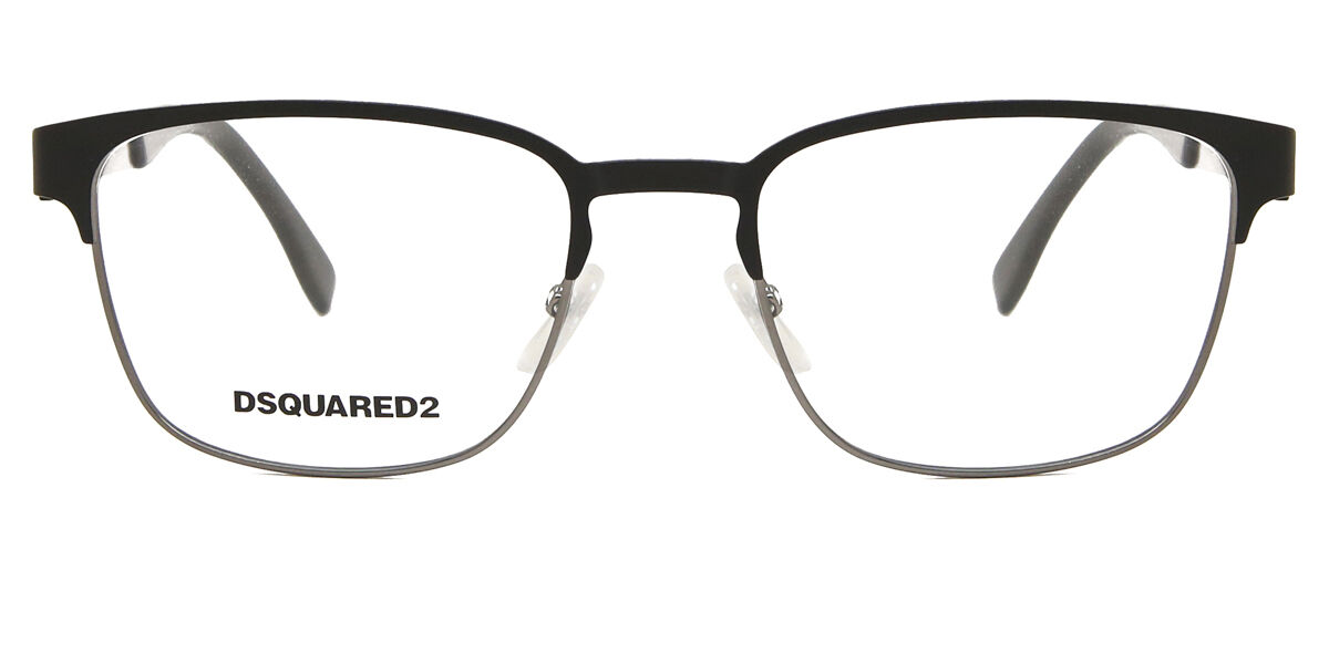 Photos - Glasses & Contact Lenses Dsquared2 D2 0005 RZZ Men's Eyeglasses Black Size 54  - Blue Light Block Available (Frame Only)