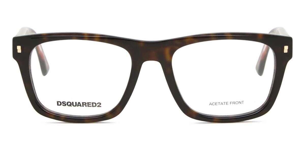 Dsquared2 D2 0021 086 54 Sköldpaddemönstradeshell Glasögon (Endast Båge) Män