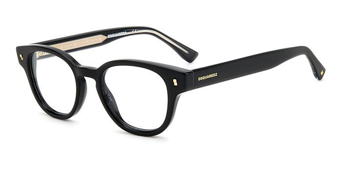 Lunettes De Vue Dsquared2 D2 0125 807 - Monture Noire 56/15/145 Pour Homme, Neuves Avec étui