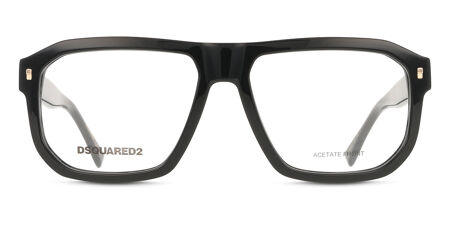 Lunettes De Vue Dsquared2 D2 0111 - Couleur Vert Corne, Taille 52/20/145, Homme, Neuves