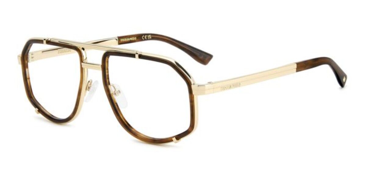 Dsquared2 Męski Brown Horn,Gold Dsquaczerwone2 D2 0191 Ex4 56 Meskie Okulary Korekcyjne