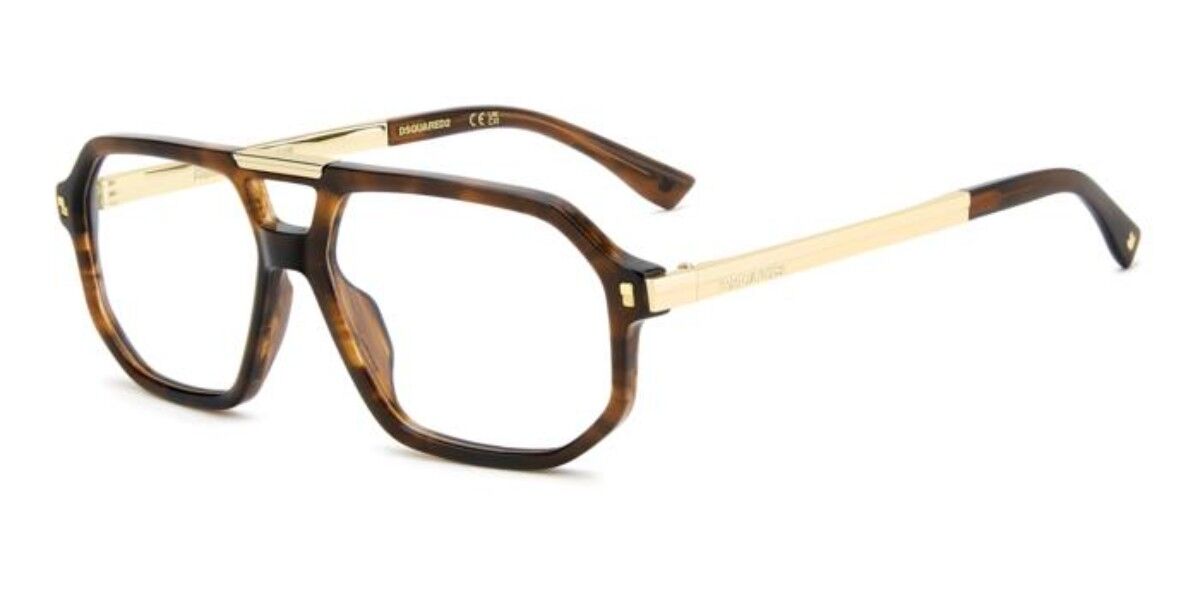 Dsquared2 Męski Brown Horn Dsquaczerwone2 D2 0195 Ex4 57 Meskie Okulary Korekcyjne