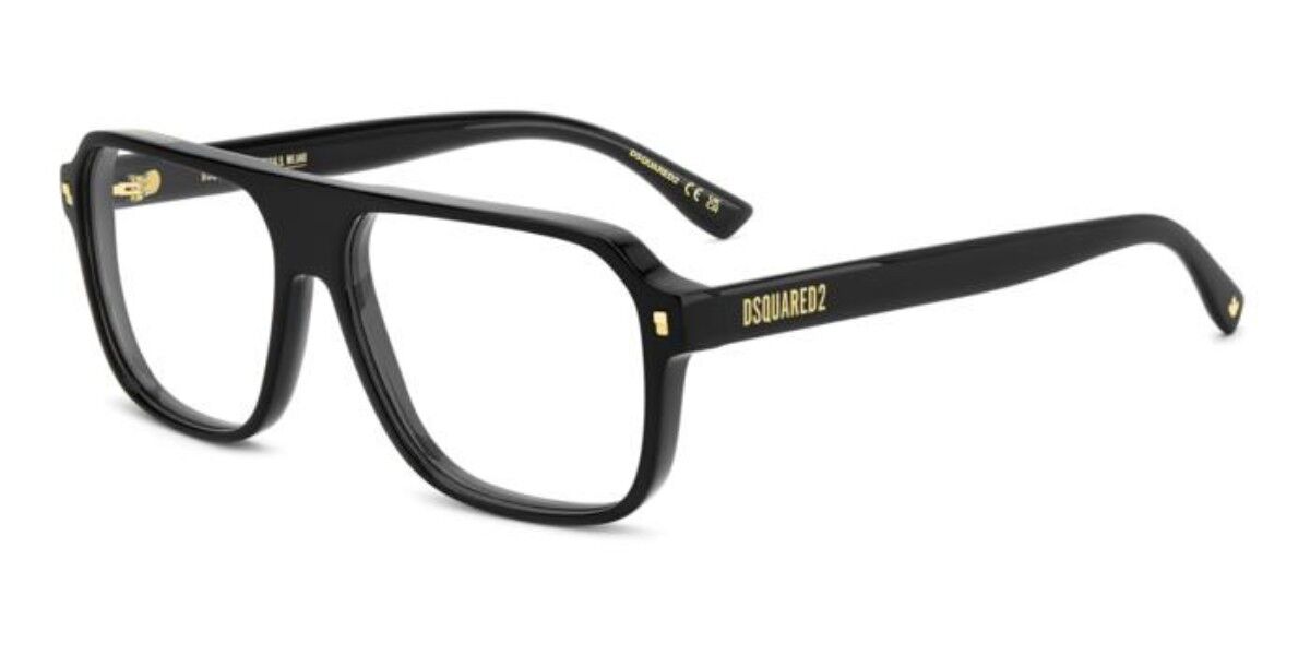 Dsquared2 Męski Czarny Dsquaczerwone2 D2 0203 807 57 Meskie Okulary Korekcyjne