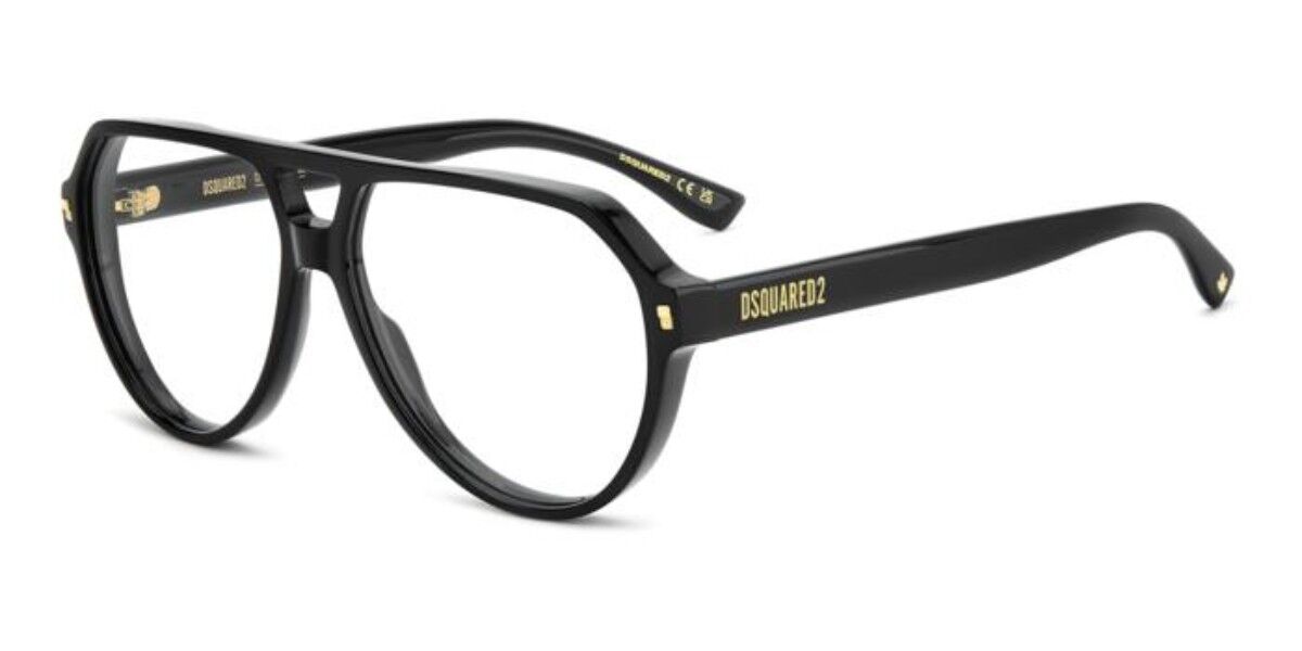 Dsquared2 Męski Czarny Dsquaczerwone2 D2 0204 807 58 Meskie Okulary Korekcyjne