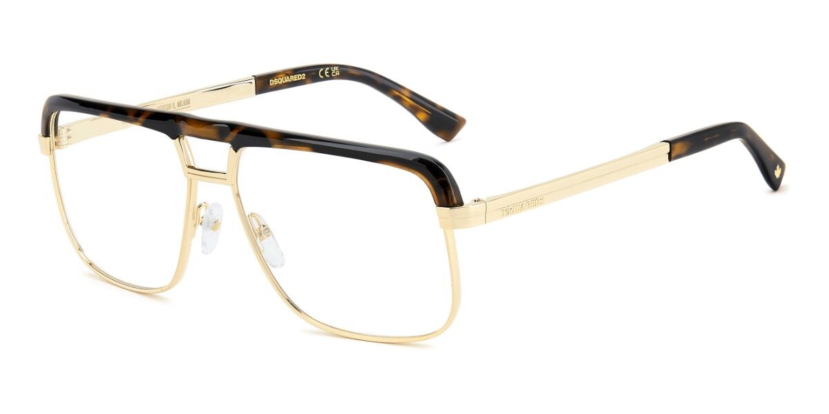 Dsquared2 D2 0215 2IK 60 Lunettes De Vue Homme Dorées