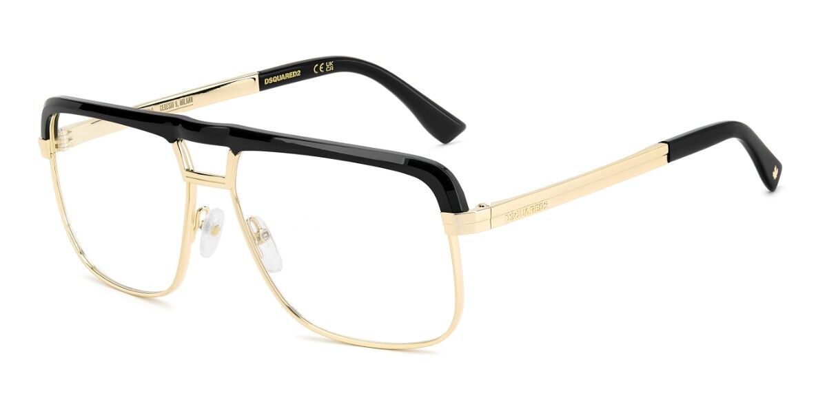 Dsquared2 D2 0215 2M2 60 Lunettes De Vue Homme Dorées