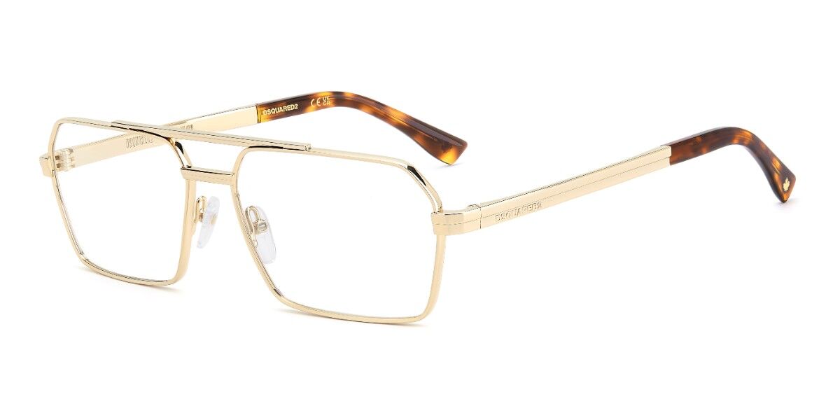 Dsquared2 D2 0217 J5G 59 Lunettes De Vue Homme Dorées