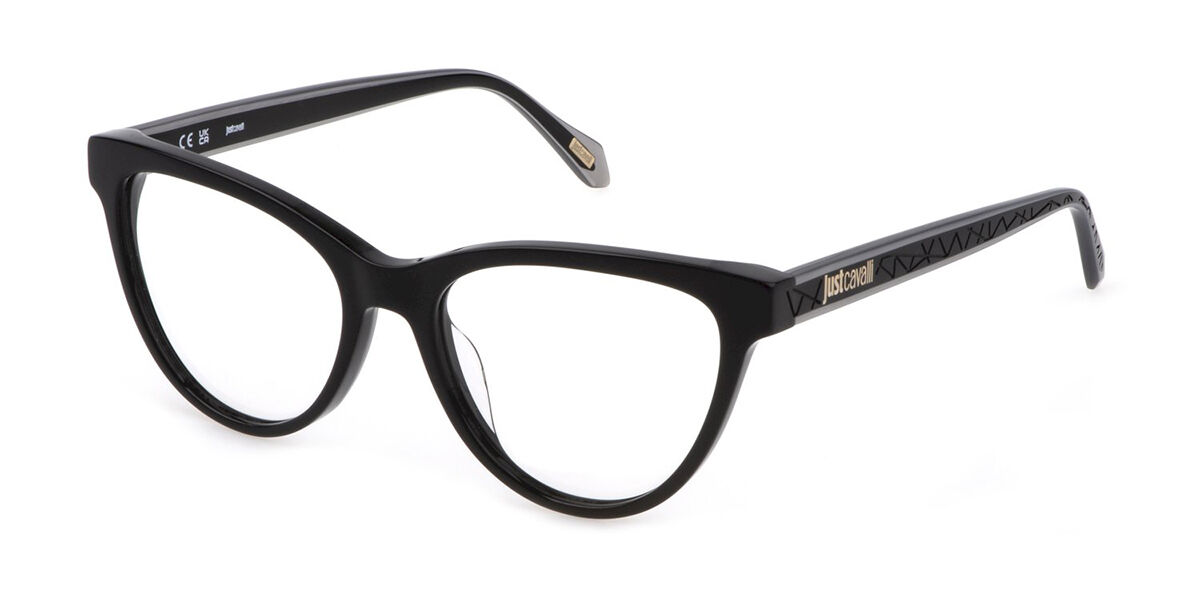 Photos - Glasses & Contact Lenses Just Cavalli VJC009 0700 Women's Eyeglasses Black Size 53 (Fr 