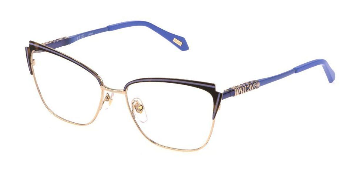Photos - Glasses & Contact Lenses Just Cavalli VJC054 0378 Women's Eyeglasses Gold Size 55 (Fra 