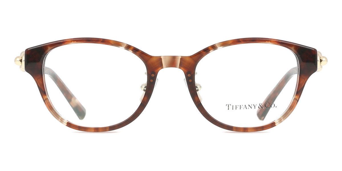 Tiffany & Co. Damen Brown Tortoise Spotted Effect Tf2273d Asian Fit 8421 48Mm Tortoiseshell Brillen