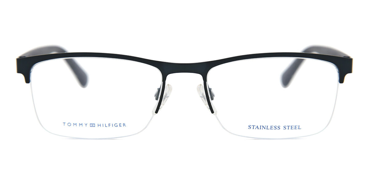 Photos - Glasses & Contact Lenses Tommy Hilfiger TH 1528 PJP Men's Eyeglasses Blue Size 56 (F 