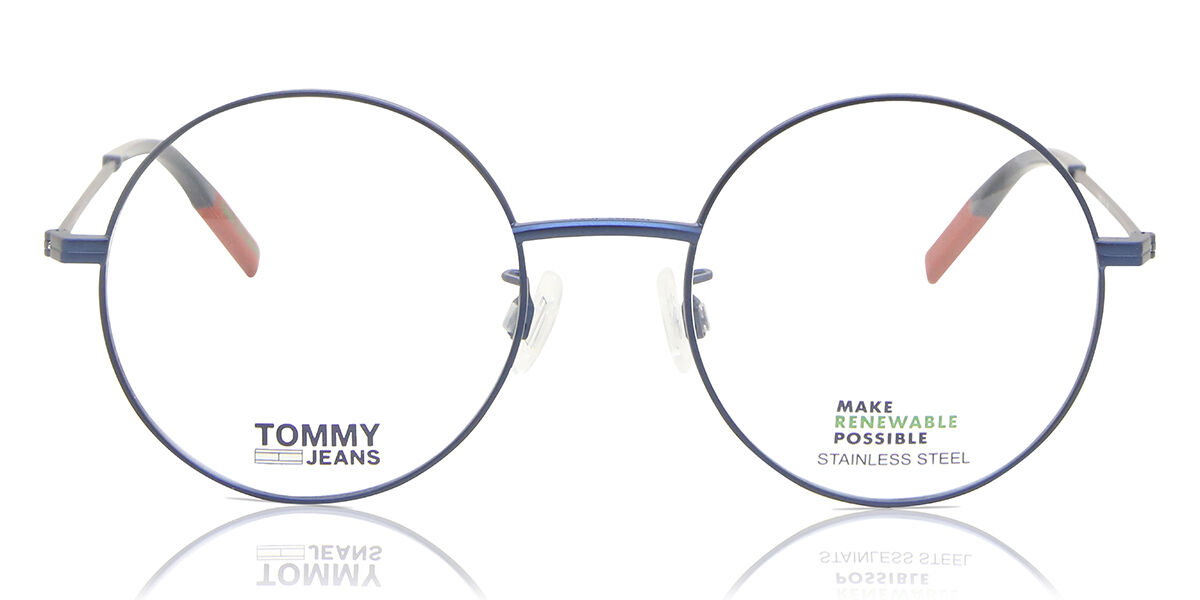 Photos - Glasses & Contact Lenses Tommy Hilfiger TJ 0023 FLL Men's Eyeglasses Blue Size 49 (F 