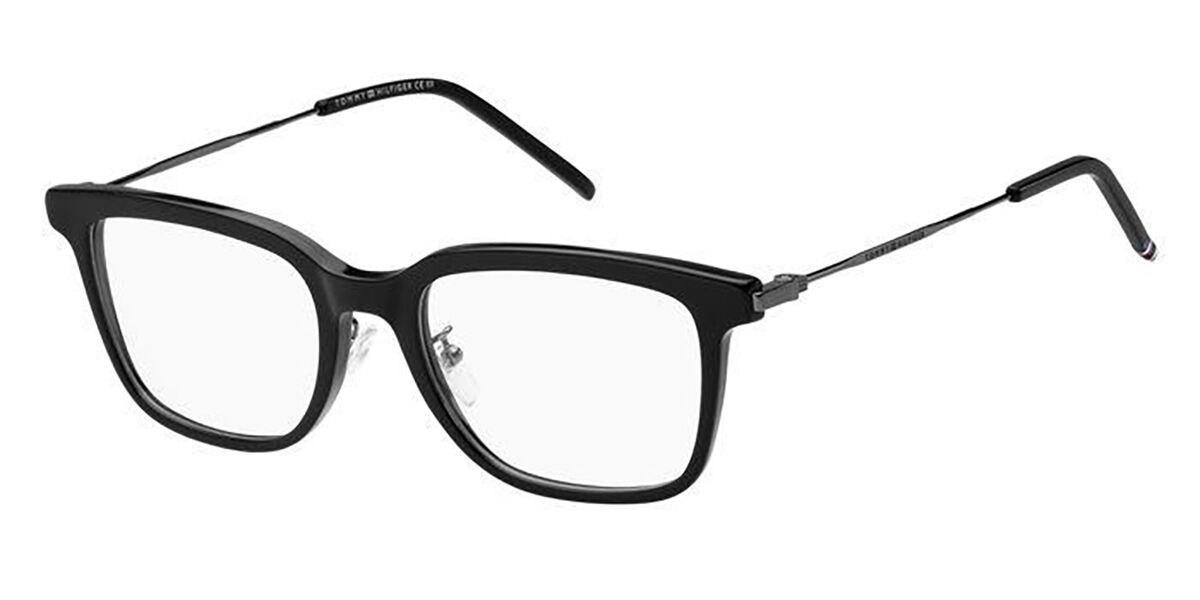 Photos - Glasses & Contact Lenses Tommy Hilfiger TH 1901/F Asian Fit 807 Men's Eyeglasses Bla 