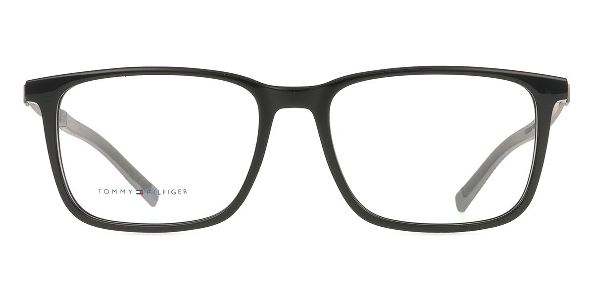 Photos - Glasses & Contact Lenses Tommy Hilfiger TH 1916 807 Men's Glasses Black Size 55 - Free Lenses - Blue Light Block Available 