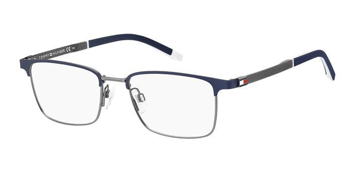 Photos - Glasses & Contact Lenses Tommy Hilfiger TH 1919 FLL Men's Eyeglasses Blue Size 53 (F 