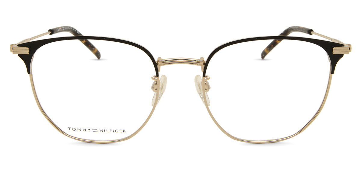 Tommy Hilfiger Herren Th 2112/F I46 Optische Fassungen Stahl Schwarz/Gold Geometrisch-image
